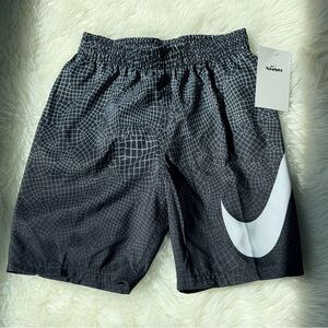 Nike Kids Swim Trunks Size S Color Black/silver/white NWT
